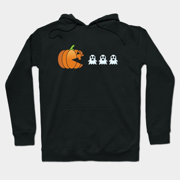 Pumpkin Eating Ghost Hoodie by TheDesignDepot